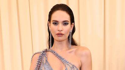 Lily James Wore a Completely See-Through Beaded Dress for the Met Gala - www.glamour.com - New York - California - Italy - county Highland