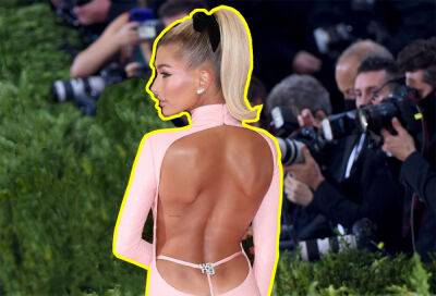 Hailey Bieber Is An Ethereal Goddess In Saint Laurent At The Met Gala - perezhilton.com