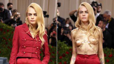 Cara Delevingne Strips Down on Met Gala Carpet: 'Doing Things A Little Differently' - www.etonline.com - New York