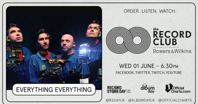 Everything Everything to discuss new album Raw Data Feel as next guests on The Record Club this Wednesday - www.officialcharts.com - Britain - Manchester