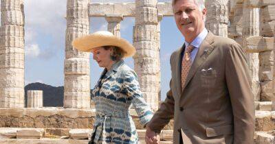 Belgium's King Philippe holds Queen Mathilde' hand as they navigate ancient Greek ruins - www.ok.co.uk - Spain - Belgium - Denmark - Greece - county King And Queen - city Athens
