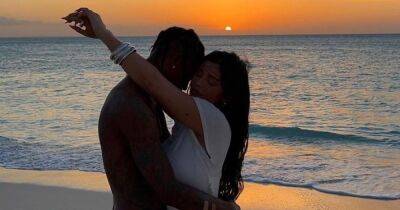 Kylie Jenner sparks engagement rumours in rare loved-up pics with topless Travis Scott - www.ok.co.uk - county Travis