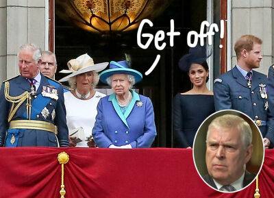 Queen Elizabeth BANS Prince Harry, Meghan Markle, & Prince Andrew From Palace Balcony During Platinum Jubilee! - perezhilton.com