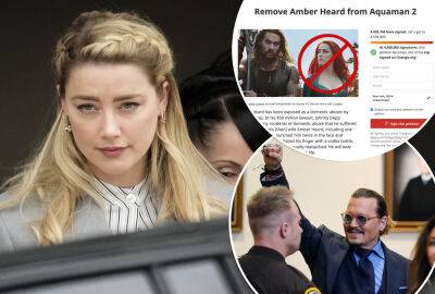 Petition to get Amber Heard cut from ‘Aquaman 2’ nears its 4.5M goal - nypost.com - Washington - Virginia - county Fairfax