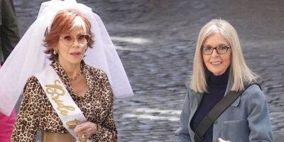 Jane Fonda & Diane Keaton Get to Work on the Set of 'Book Club 2' in Rome - www.justjared.com - Italy