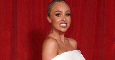 Hollyoaks star Jorgie Porter cradles baby bump on Soap Awards red carpet in stunning dress - www.ok.co.uk - Britain