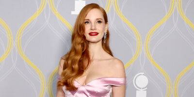 Jessica Chastain Shines In The Perfect Pink Gown For Tony Awards 2022 - www.justjared.com - county Hall - New Jersey - county York