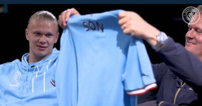 Player meetings and dad's gift - four things spotted from Erling Haaland's Man City transfer unveiling - www.manchestereveningnews.co.uk - Manchester - Norway - Germany