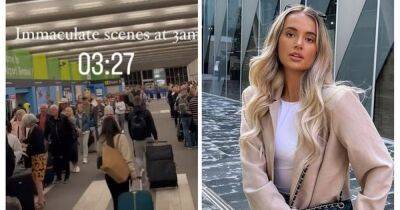 Molly-Mae Hague shares video of huge queues at Manchester Airport as she jets off again - www.manchestereveningnews.co.uk - New York - Los Angeles - Manchester - Dubai - Hague - county Love