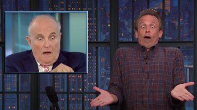 Seth Meyers Rips Rudy Giuliani for Being Drunk on Election Night: ‘Wish I Could’ve Seen the Rest of That Deposition’ (Video) - thewrap.com