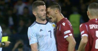 John McGinn HEADBUTTED by raging Armenia player just days after throwing a bottle at linesman - www.dailyrecord.co.uk - Scotland - Armenia