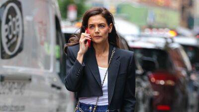 Katie Holmes Wore Her Chanel Purse With Baggy Chanel Denim - www.glamour.com