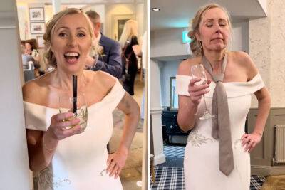 Wedding party reveals ‘first vs. last’ drinks in hilariously sloppy video - nypost.com