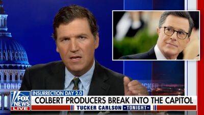 Tucker Carlson Calls Colbert Crew’s Capitol Arrest Another ‘Insurrection,’ Recommends Solitary Confinement (Video) - thewrap.com - USA