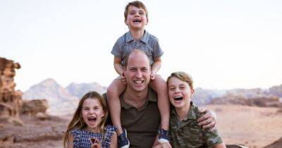 Prince William laughs with kids George, Charlotte and Louis in previously unseen snap for Father's Day - www.ok.co.uk - Jordan