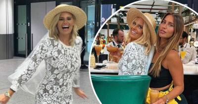 Danielle Armstrong wows in a lace jumpsuit as she jets off on Hen Do - www.msn.com - Dubai
