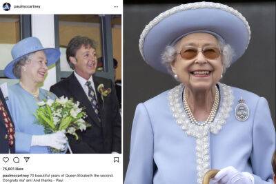 Paul McCartney’s Jubilee tribute to queen: ‘Congrats ma’am!’ on ‘70 beautiful years’ - nypost.com - Britain