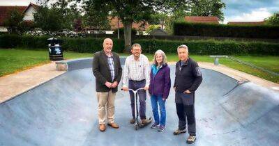 Carse of Gowrie village community delighted to see skate park bowl rejuvenated after many years - www.dailyrecord.co.uk