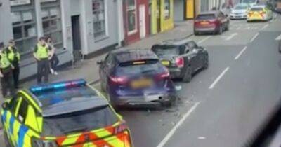 Woman rushed to hospital after being knocked down during multi-vehicle smash on busy Scots road - www.dailyrecord.co.uk - Scotland