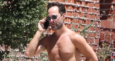 Chris Diamantopoulos Goes Shirtless for Afternoon Walk with His Dog - www.justjared.com - Los Angeles