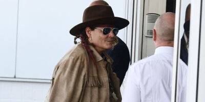 Johnny Depp Takes Private Plane Out of France - www.justjared.com - France