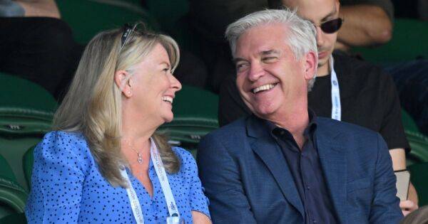 Phillip Schofield and estranged wife Steph share laugh as they enjoy wine at Wimbledon - www.ok.co.uk - Scotland