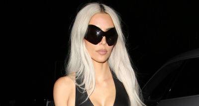 Kim Kardashian Wears Leather Outfit & Oversized Sunglasses for Khloe Kardashian's Birthday Dinner - www.justjared.com - Beverly Hills
