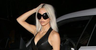 Kim Kardashian shows off svelte figure in skimpy leather for sister Khloé's birthday - www.ok.co.uk - California