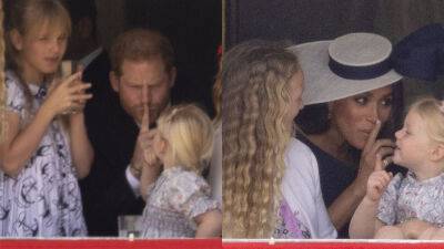 Prince Harry and Meghan Markle playfully shush younger royals during Trooping the Colour ceremony - www.foxnews.com - Britain - California