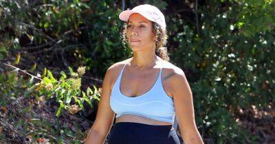 Leona Lewis strips down to sports bra as she takes her blossoming bump on sunny hike - www.ok.co.uk - Los Angeles