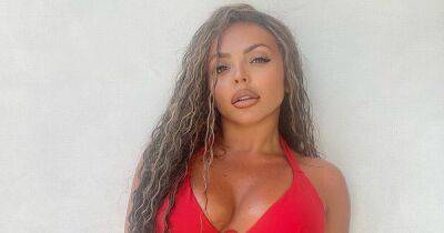 Jesy Nelson pouts into the camera as she poses in skimpy red bikini - www.ok.co.uk - France