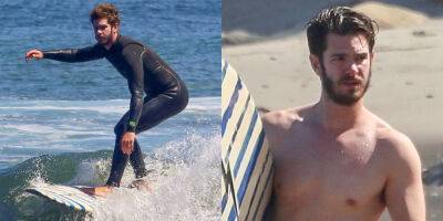 Andrew Garfield Strips Off His Wetsuit After Surfing in Malibu - www.justjared.com - Malibu