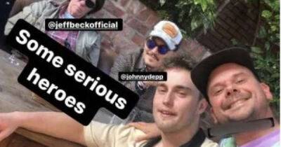 Sam Fender apologises after sharing photo with ‘hero’ Johnny Depp: ‘It was a poor choice' - www.msn.com - Britain
