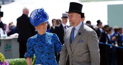 Zara Tindall looks elegant in blue as she attends Epsom Derby with husband Mike - www.ok.co.uk
