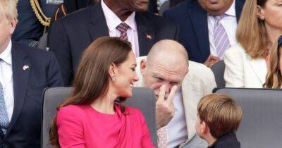 Mike Tindall warns cheeky Prince Louis to behave as he pulls face at mum Kate - www.ok.co.uk - Charlotte