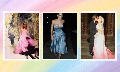 12 celebrity brides who turned heads in beautiful bright wedding dresses - hellomagazine.com - New York