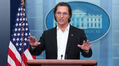 Matthew McConaughey Fights Back Tears While Speaking at the White House After Uvalde Shooting - www.etonline.com - Texas - county Uvalde