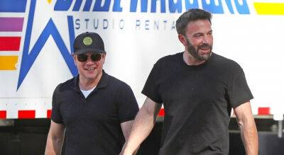 Ben Affleck & Matt Damon Spotted During a Break From Filming 'Nike' Movie - www.justjared.com - Los Angeles - Jordan