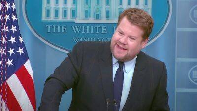 James Corden Refuses to Call Peter Doocy by Correct Name While ‘Filling In’ as White House Press Secretary (Video) - thewrap.com
