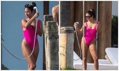 Vanessa Hudgens attends bachelorette party in hot pink bathing suit - us.hola.com - Mexico