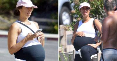 Leona Lewis caresses huge baby bump during relaxing walk as due date rapidly approaches - www.msn.com - Italy - Lake