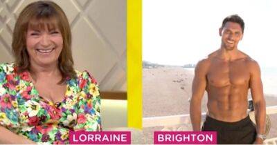 Lorraine left flustered as topless Love Islander Jay Younger flirts with her live on air - www.ok.co.uk
