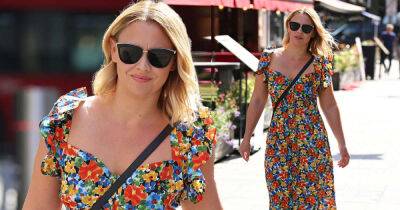 Kimberley Walsh dons a floral maxi dress as she arrives at Heart FM - www.msn.com - Britain - London