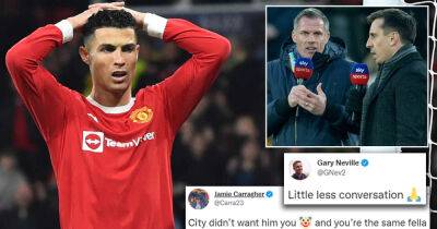 Neville and Carragher Twitter spat over Ronaldo's bombshell request - www.msn.com - Manchester - Portugal