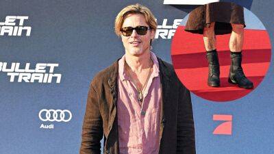 Brad Pitt Explains Why His 'Bullet Train' Premiere Skirt Is the Best Summer Style - www.etonline.com - Paris - London - Italy - Germany - Berlin - county Angelina