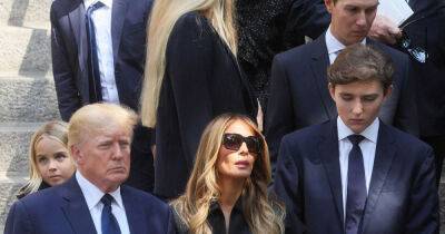 Barron Trump, 16, makes a rare public appearance at Ivana Trump’s funeral and towers over family - www.msn.com - New York - USA - New York