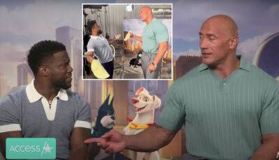 The Rock & Kevin Hart Slap The S**T Out Of Each Other Doing The Tortilla Challenge - perezhilton.com