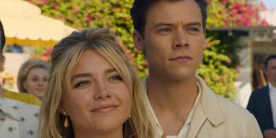 Florence Pugh & Harry Styles Are Stuck in Idyllic Utopia in Second 'Don't Worry Darling' Trailer - Watch! - www.justjared.com - county Pine