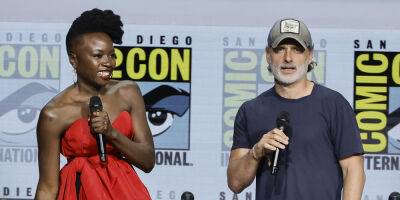 Danai Gurira & Andrew Lincoln Surprise Fans & Co-Stars at 'The Walking Dead' Panel During Comic-Con - www.justjared.com