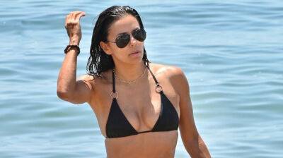 Eva Longoria Slips Into a Black Bikini for Marbella Beach Day with Husband Jose Baston - www.justjared.com - Spain - Italy - city Santiago